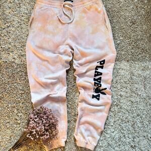 Playboy Pacsun Bunny Pink Sweatpants Tie Dye Women’s Size S